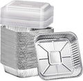 Square Aluminum Foil Pans with Clear Plastic Lids