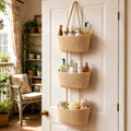 Three Woven Rope Baskets for Hanging on a Door