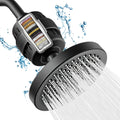 Matte Black Round Shower Head With Filter Cartridge