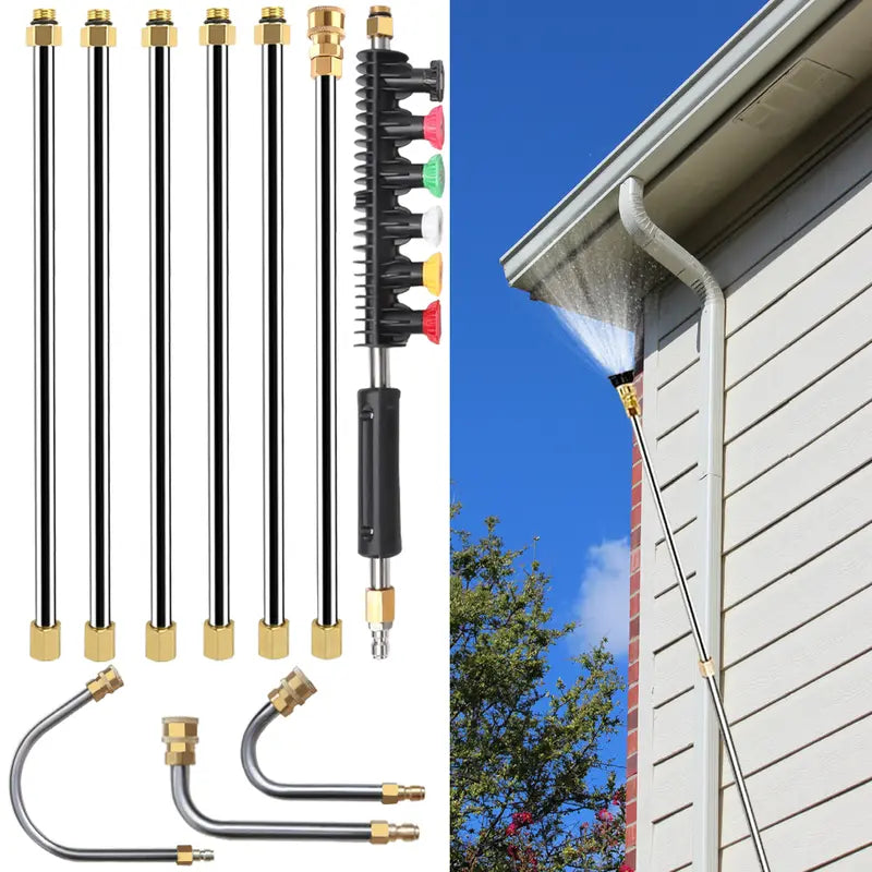 Long Curved Pressure Washer Extension Wand Set