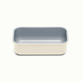 Cream Rectangular Loaf Pan with Grey Interior