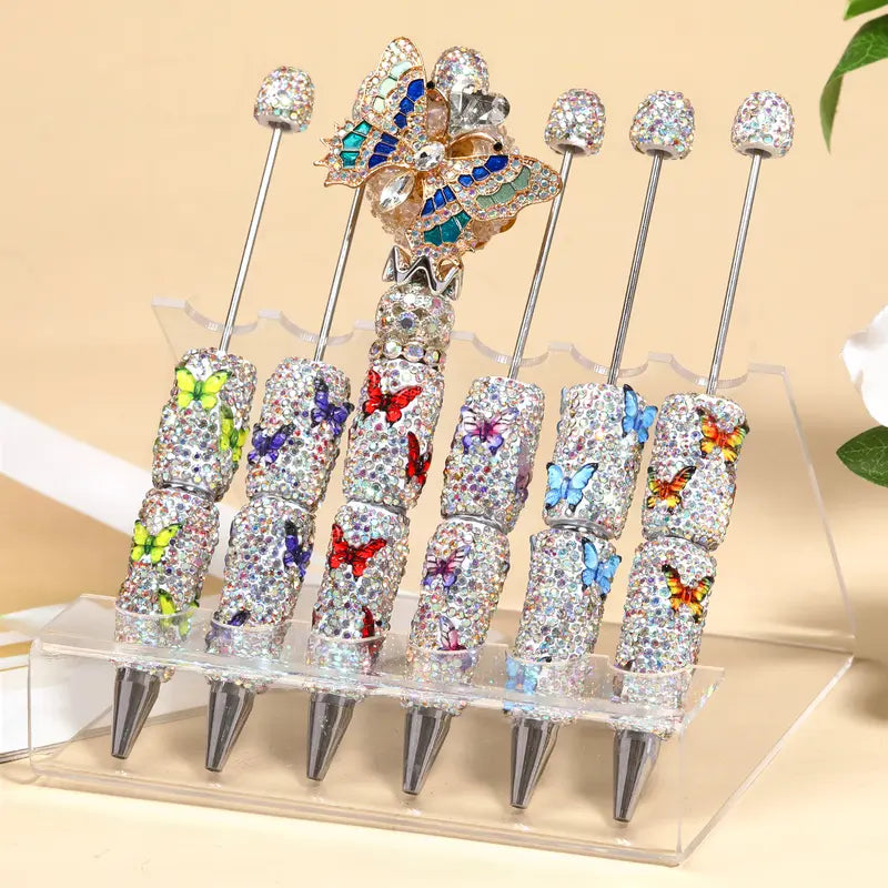 Rhinestone Covered Ballpoint Pens in Bright Colours