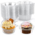 Clear Plastic Single Cupcake Containers with Domed Lids