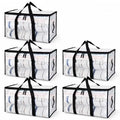 Clear Zippered Storage Bags with Black Handles