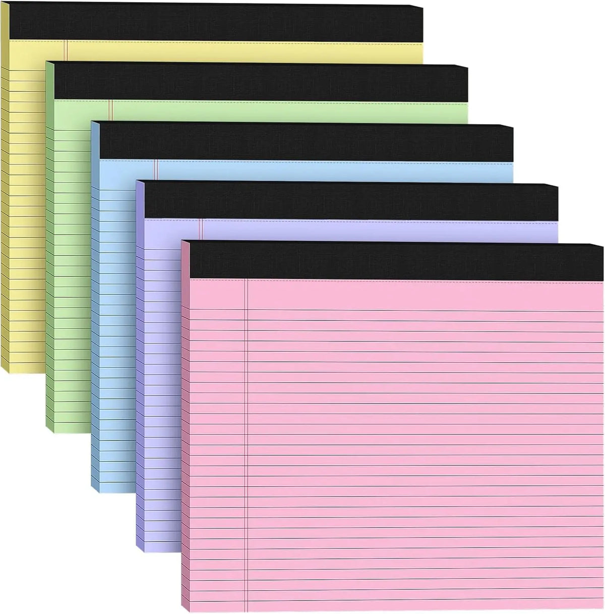 Wide Ruled Writing Pads in Assorted Pastel Colors
