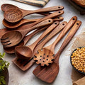 Carved Wooden Cooking Utensil Set
