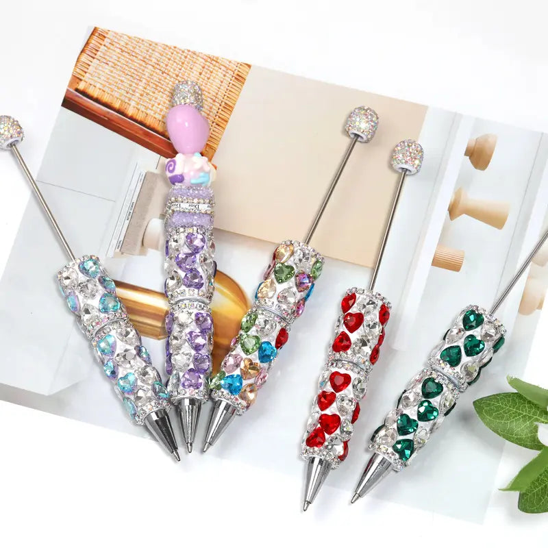 Rhinestone Covered Ballpoint Pens in Bright Colours