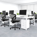 Armless Black Mesh Back Swivel Office Chair