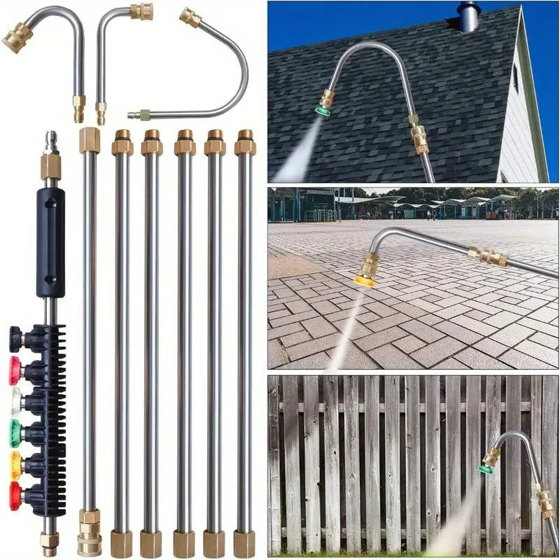 Long Curved Pressure Washer Extension Wand Set