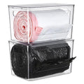 Stackable Clear Trash Bag Storage Boxes