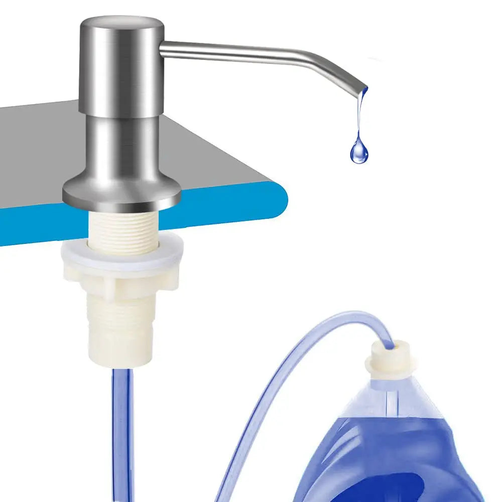 Brushed Nickel Sink Mount Soap Dispenser